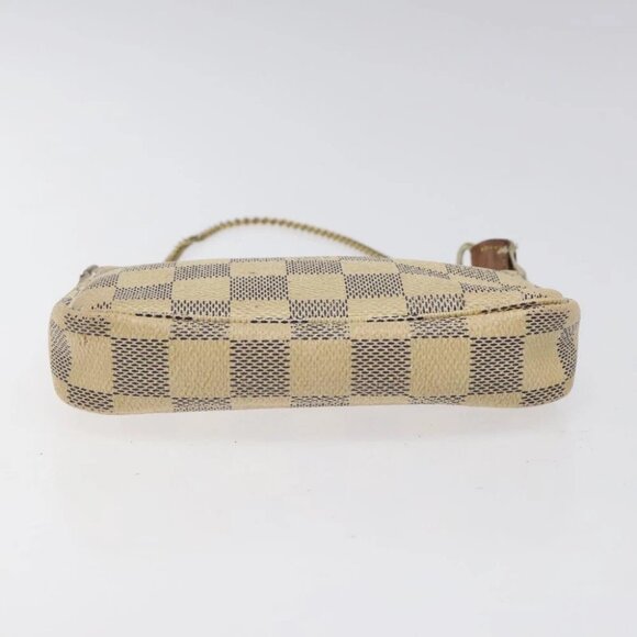 LOUIS VUITTON Damier Azur Mini Pochette Accessoires Pouch N63005 Auth BD1591 - Picture 6 of 14